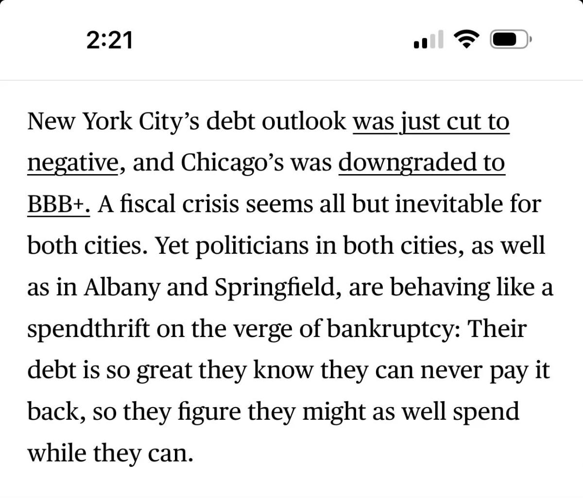 NYC's Massive Deficit Threatens Even Safe Government Bonds