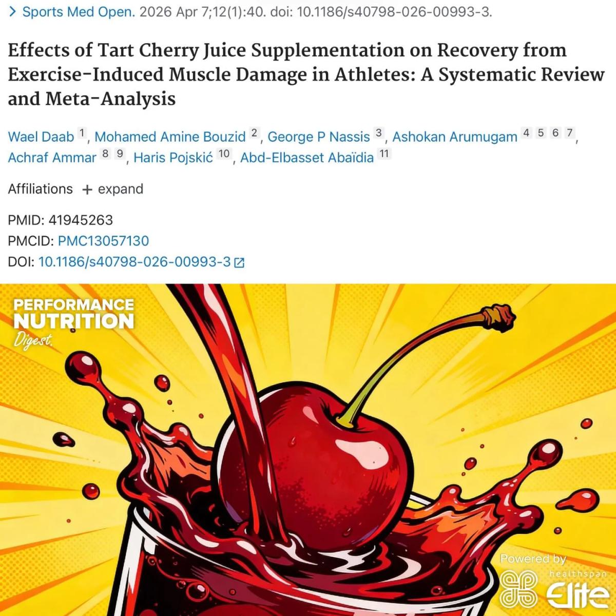 Tart Cherry Juice Speeds Muscle Force Recovery