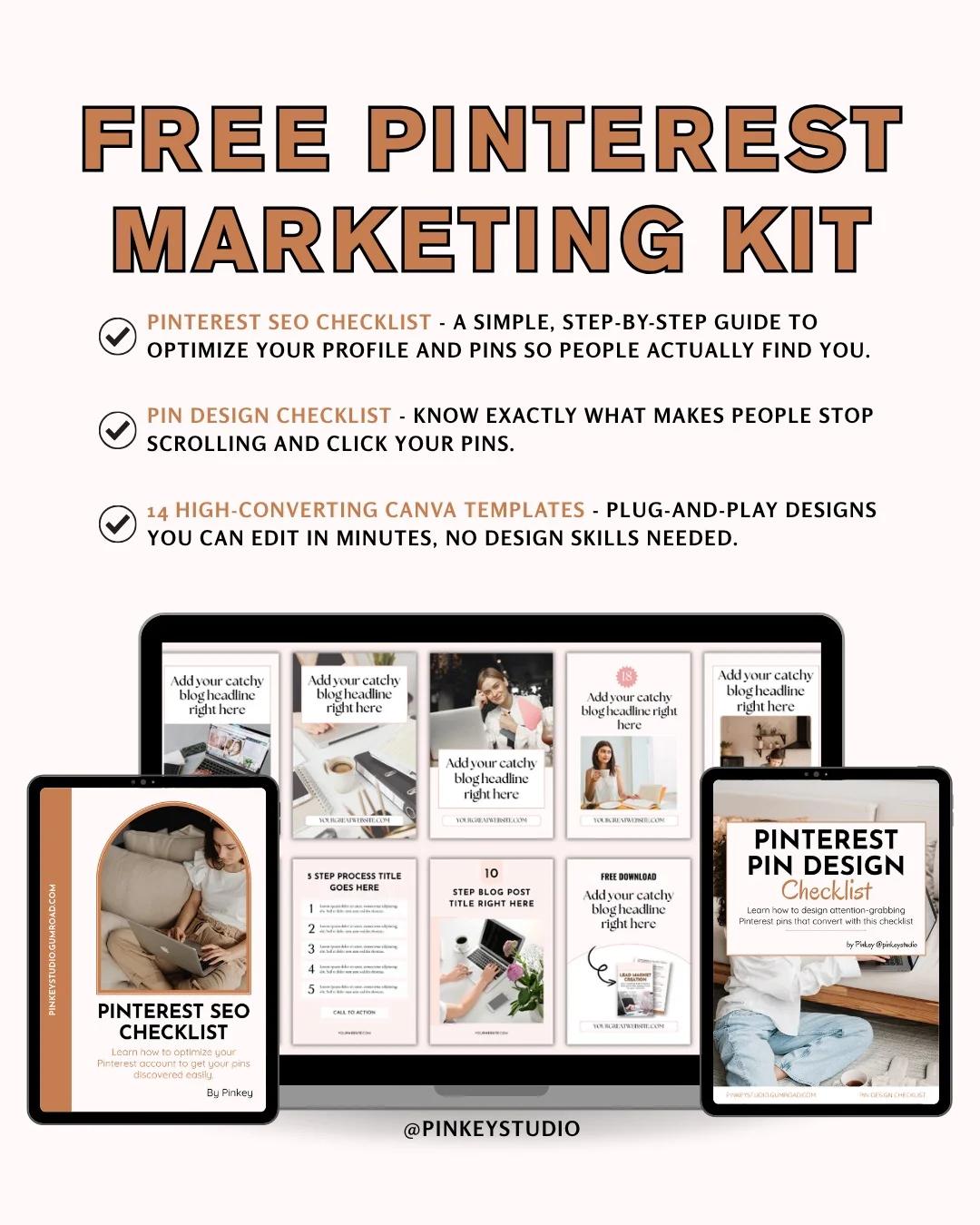 Free Pinterest Marketing Kit: SEO, Design, Templates