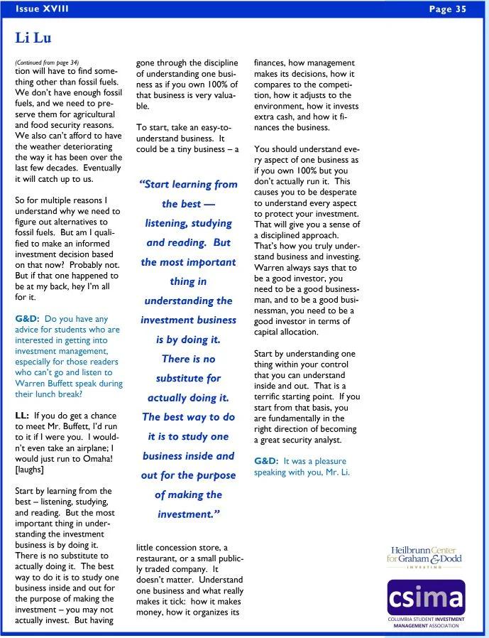 Master One Business Inside Out to Invest Wisely