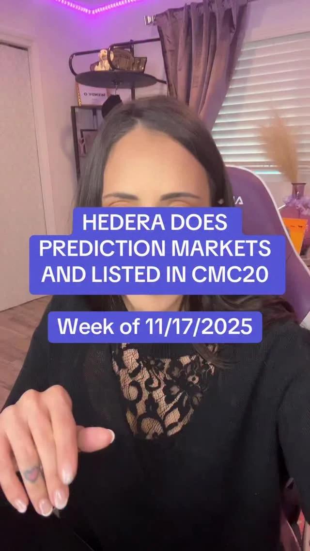 Hedera Launches Prediction Markets, Joins CMC20