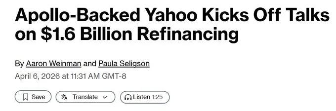 Yahoo Launches $1.6B