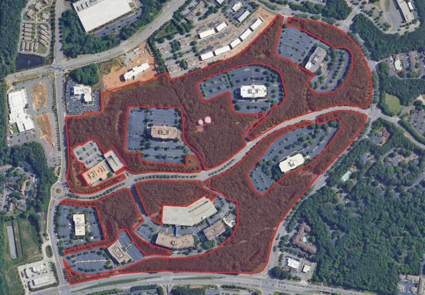 Office Parks Waste Land: 1.8 Sq Mi per 850k Sq Ft