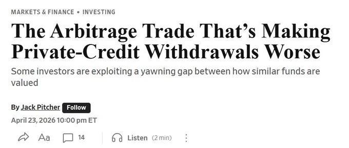 Redeem NAV, Buy Discounted Public BDC: Simple Arbitrage