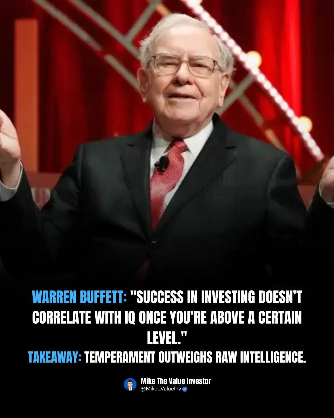 Temperament Trumps IQ in Investing Success