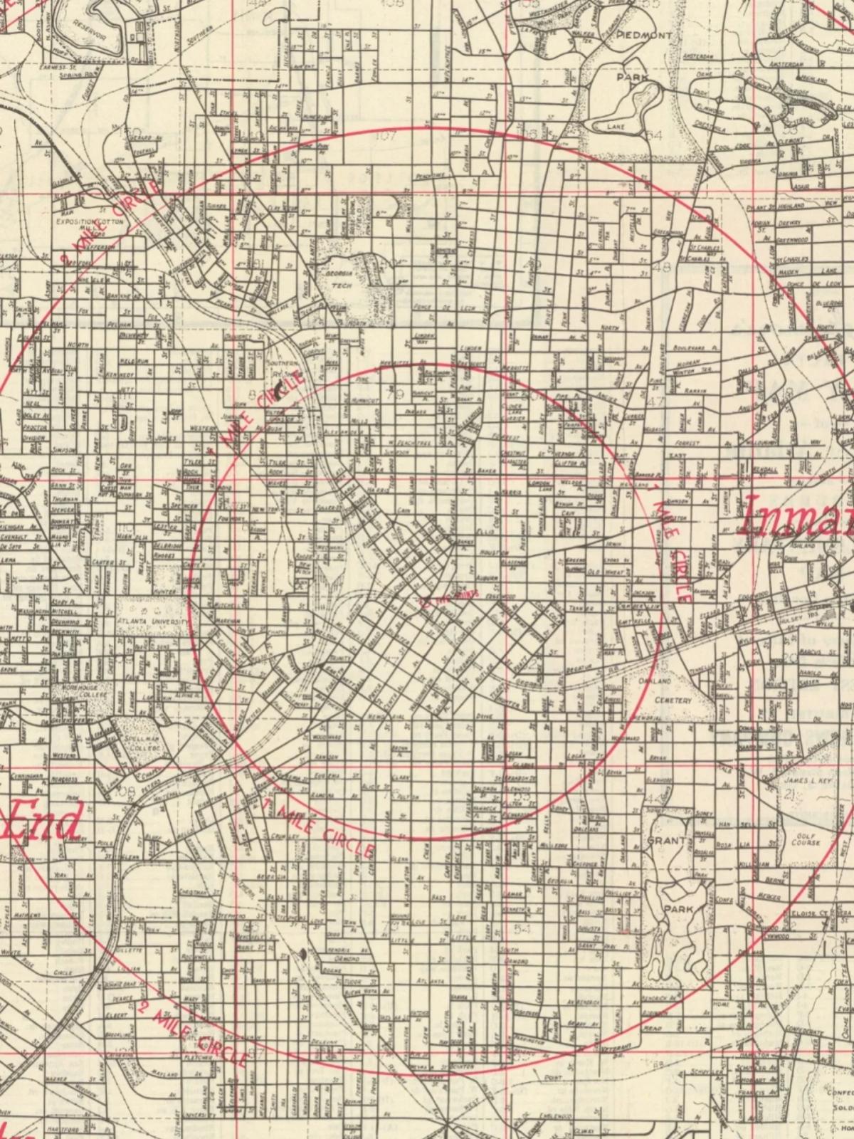 1947 Map Reveals Roots of Atlanta’s Racial Sprawl