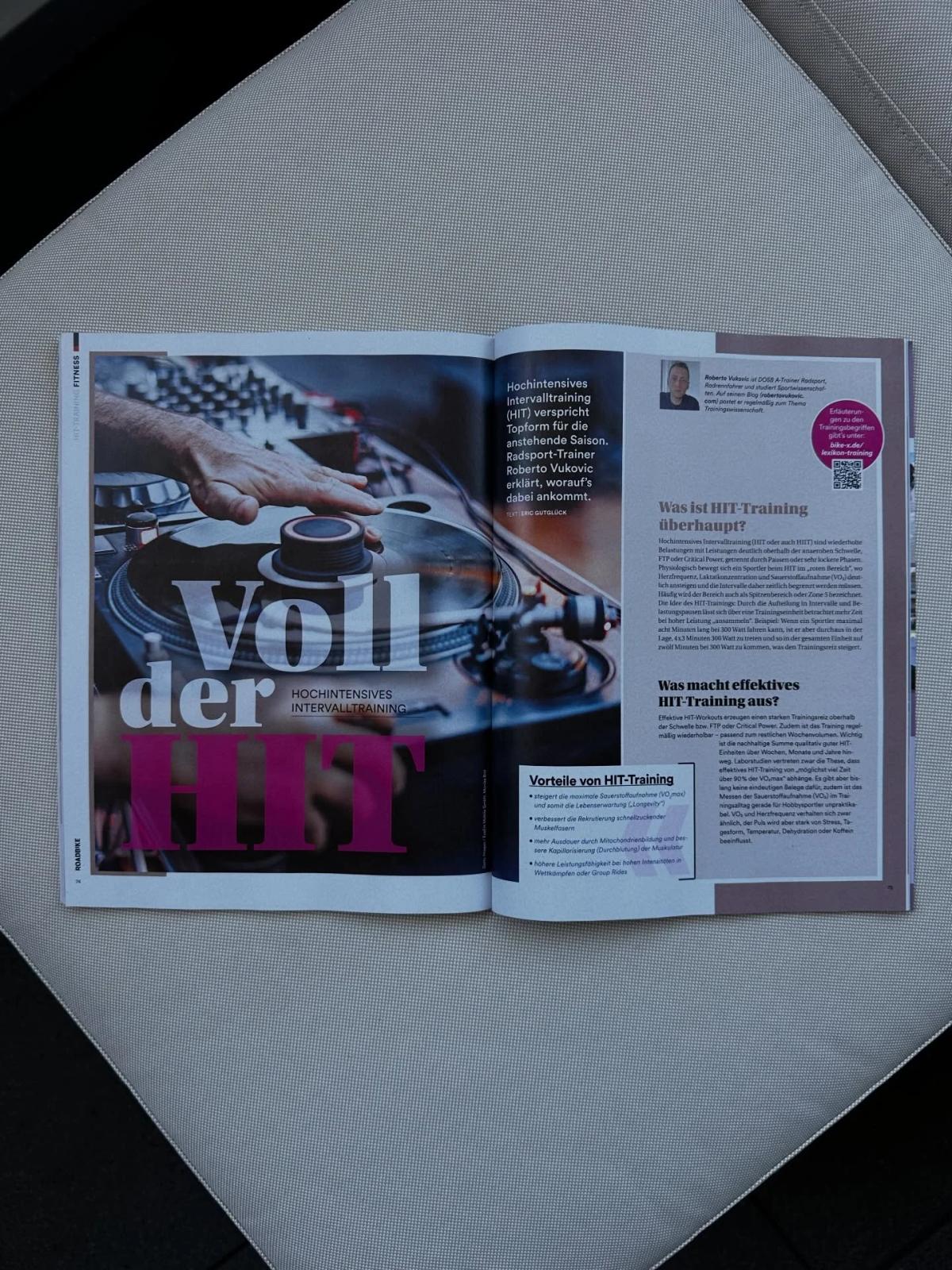 Insights on Cycling HIT in German Roadbike Magazine