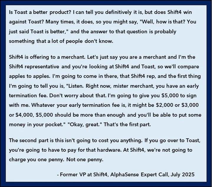 Shift4 Wins on Price, Not Product Quality