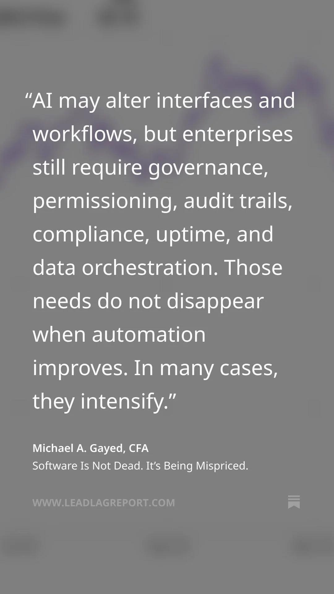 Software’s Value Mispriced; Embedded Platforms Gain From AI