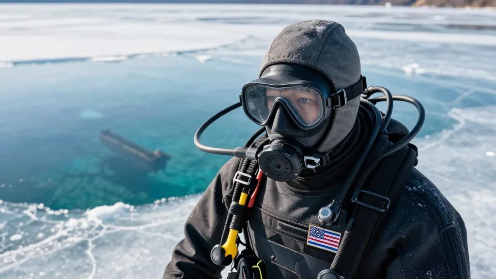 American and Estonian Divers Train Under Ice in Baltic