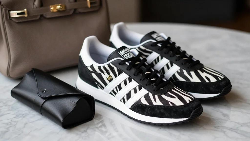 Anne Hathaway Trades Press Tour Heels for Zebra Print Adidas Tokyo Sneakers in New York