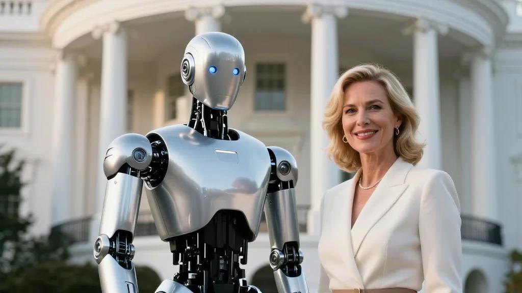 First Lady Melania Trump Welcomes Humanoid Robot to White House