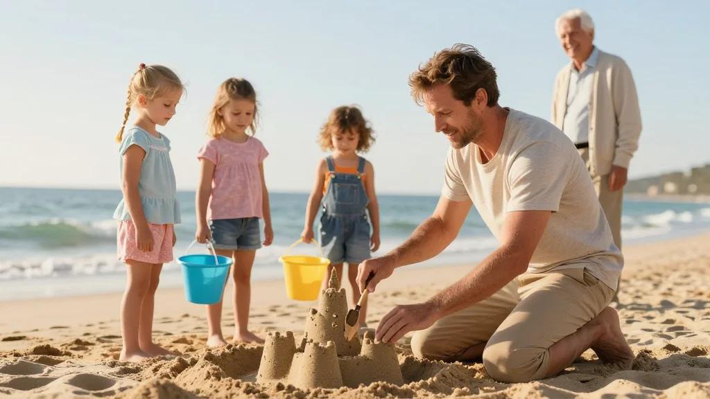Dad Instantly Claims Permit for Kids' Sandcastle