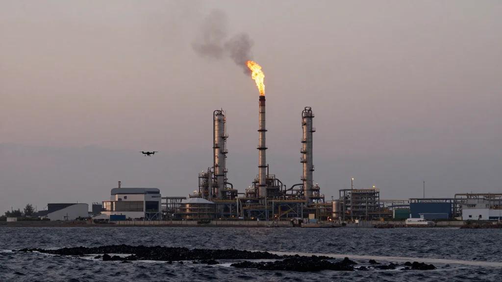 Second Drone Strike Hits Russia’s Tuapse Refinery, Sparks Oil Spill in Black Sea