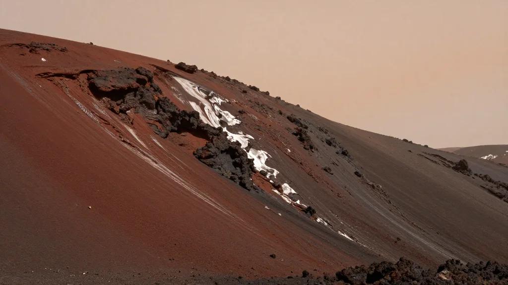 Martian Volcanoes Could Be Hiding Massive Glaciers Under a Blanket of Ash
