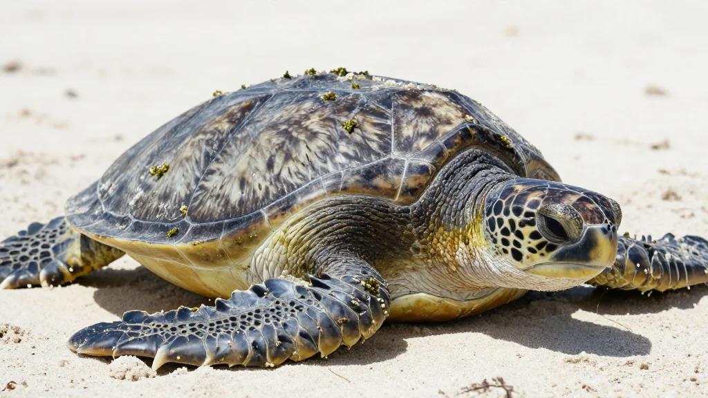 One of the World's Rarest Turtles Washes Up in Texas, Covered in Living Organisms and in Desperate Need of Help