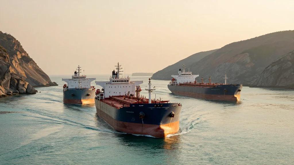 Morning Sight: Three Ships Navigate Hormuz Strait