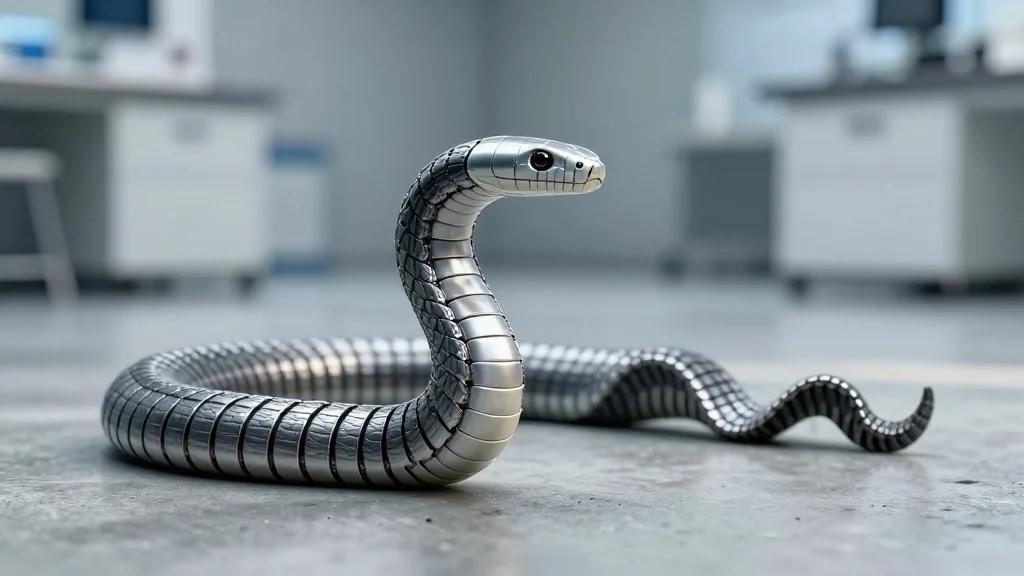 AI-Guided Snakebot Unlocks Rolling Move that Doubles Speed per Unit Power