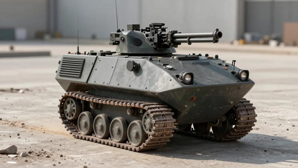 Ukrainians Deploy Tracked Combat Robots Armed with Browning MGs