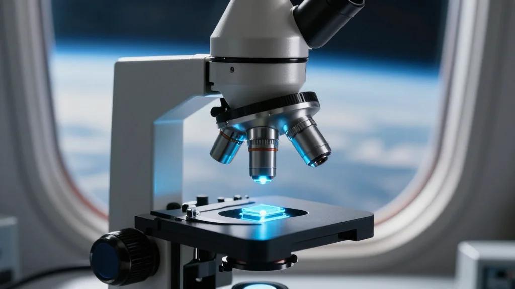 A Low-Cost Microscope to Study Living Cells in Zero Gravity