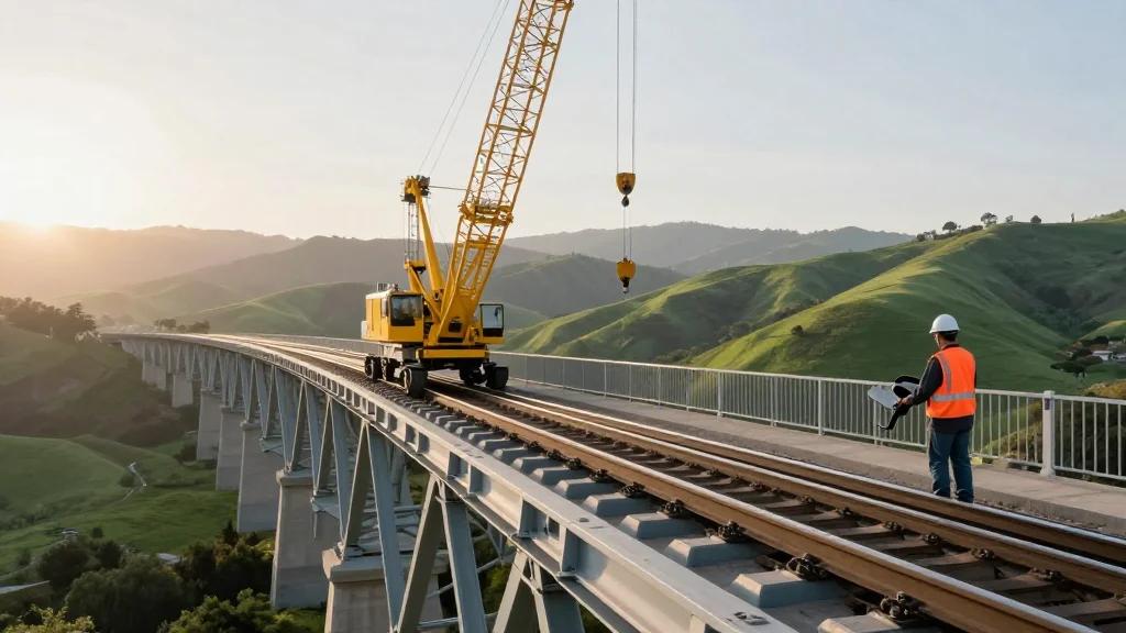 Old Photo Misleads: Viaduct Now Connected, Track Laying