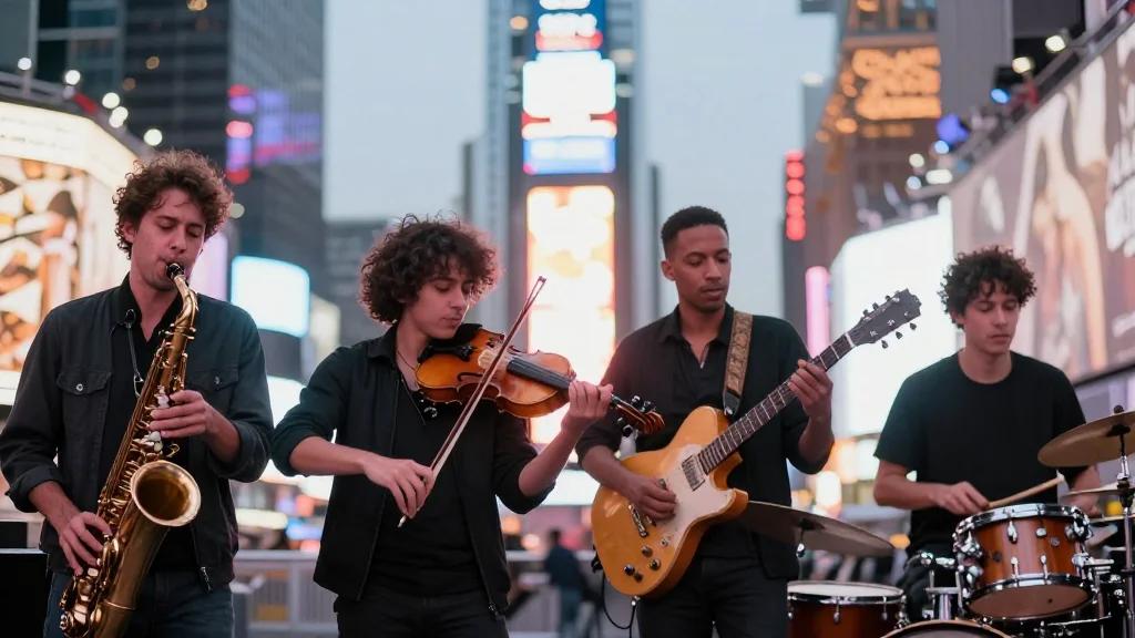 AFM Stages Demonstration at Times Square As Sound Recording Negotiations Continue