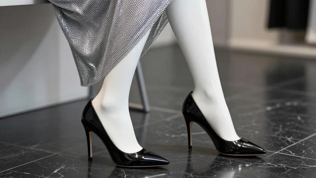 Arden Cho Layers Metallic Texture With Crystal-Capped Sergio Rossi Pumps at the WIF Oscars Nominees Celebration