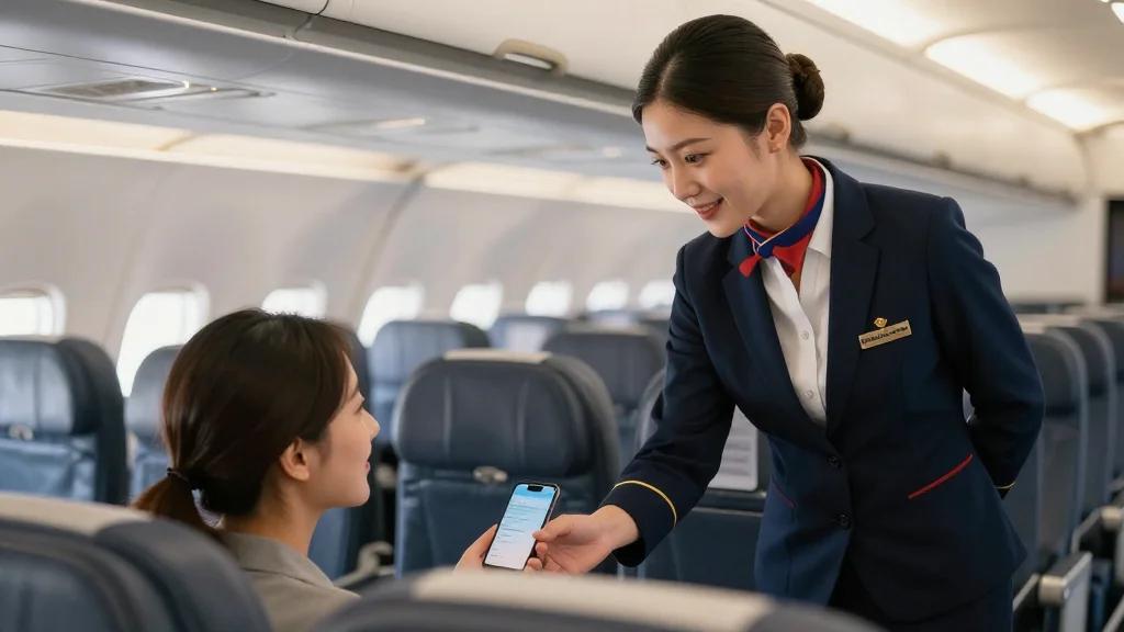 Flight Attendant Prevents Phone Distraction, Prioritizes Safety