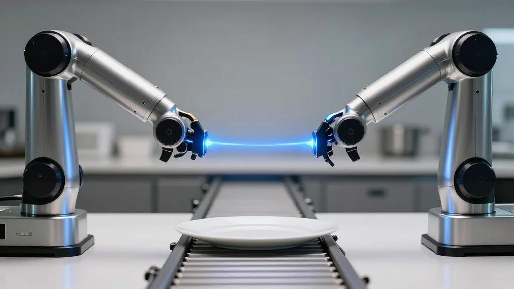 How Chef Robots Coordinate to Maximize Throughput