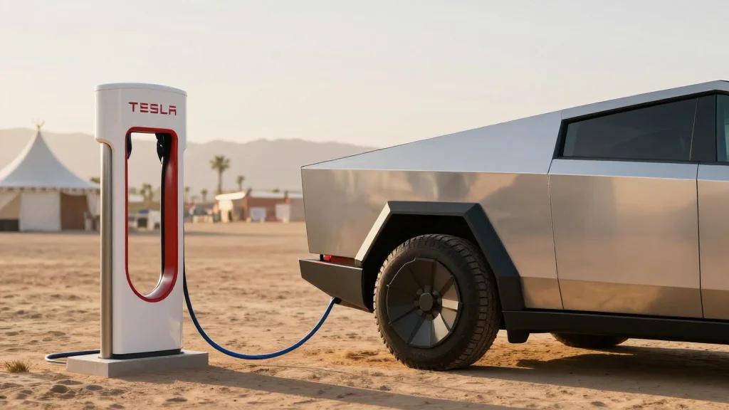 Tesla’s Flexible Charging Powers Coachella EV Showcase