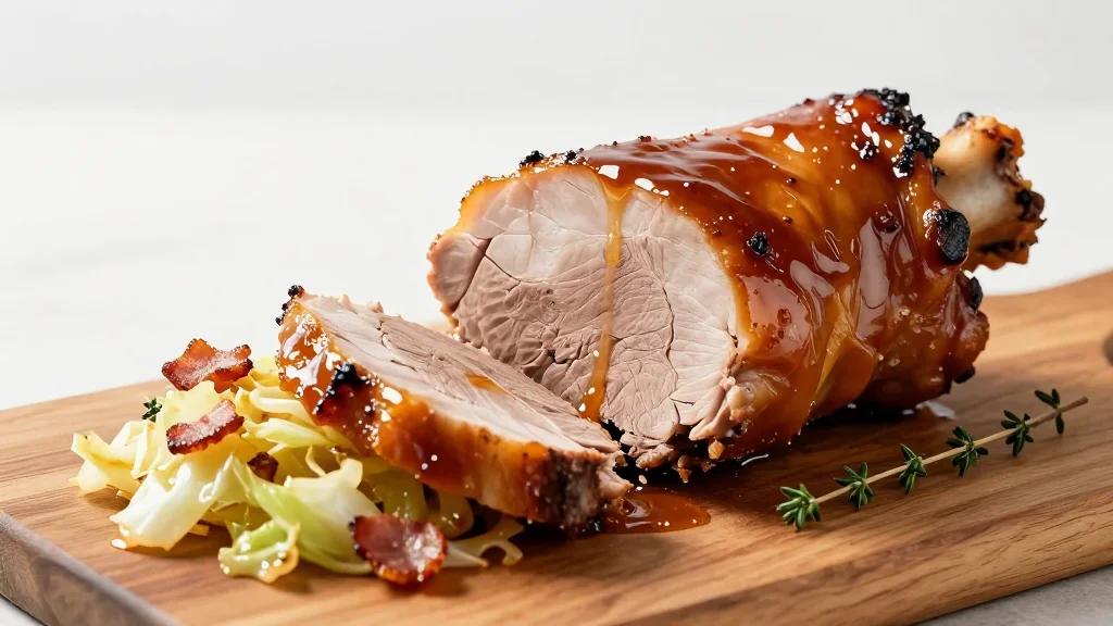 Maple Pork Shank With Buttered Cabbage