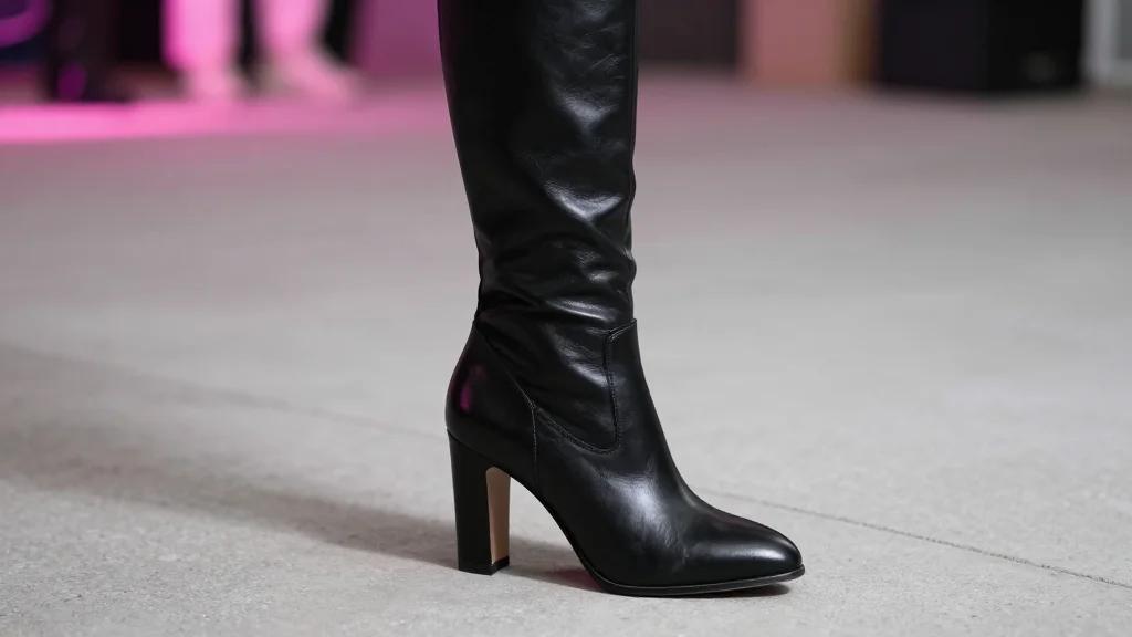 Alix Earle Leans Into Coachella’s Knee-High Boot Revival in Black Leather