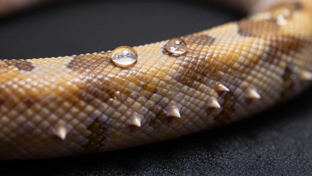 Microscopic Spikes on Snakeskin Block Bacterial Buildup