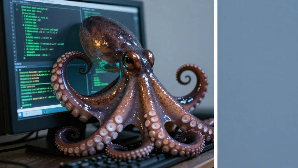 AI Reads Its Own Leaked Code, Octopus Muses in Terminal