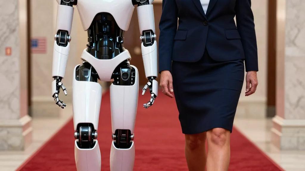 Melania Trump Debuts White Humanoid Robot at White House, Sparks Debate Over Robot Teachers