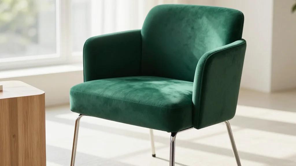 Highlight a Bold Chair with Oak and Green