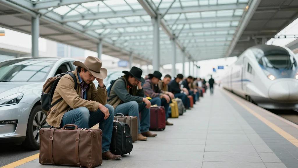 Long Airport Queues Push Travelers Toward Cars, Trains