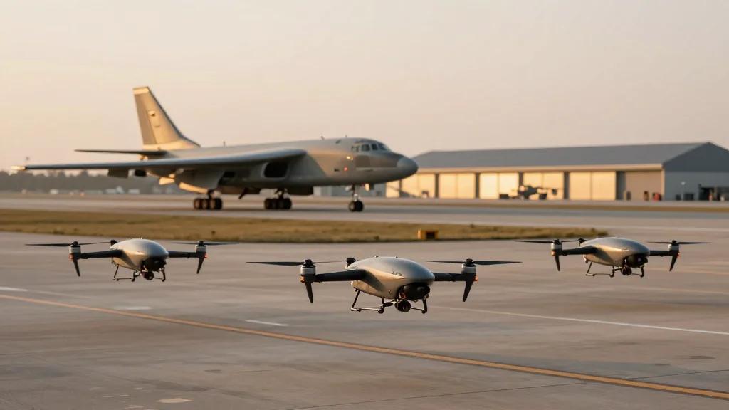 Dozens of Drones Swarm Bomber Base in Multiple Waves