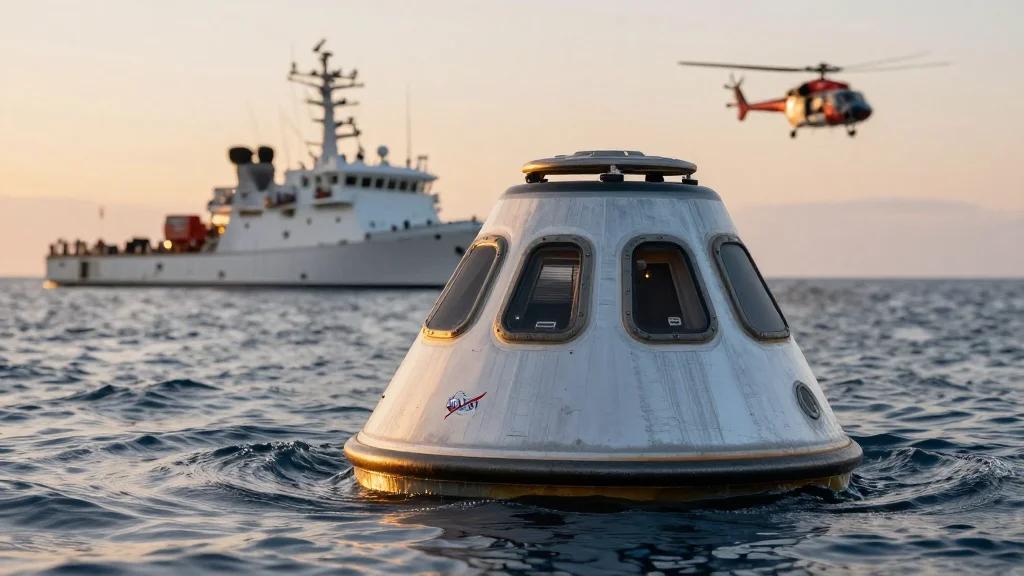 NASA Confident Splashdown Tonight; Graphic Timeline Guides Return