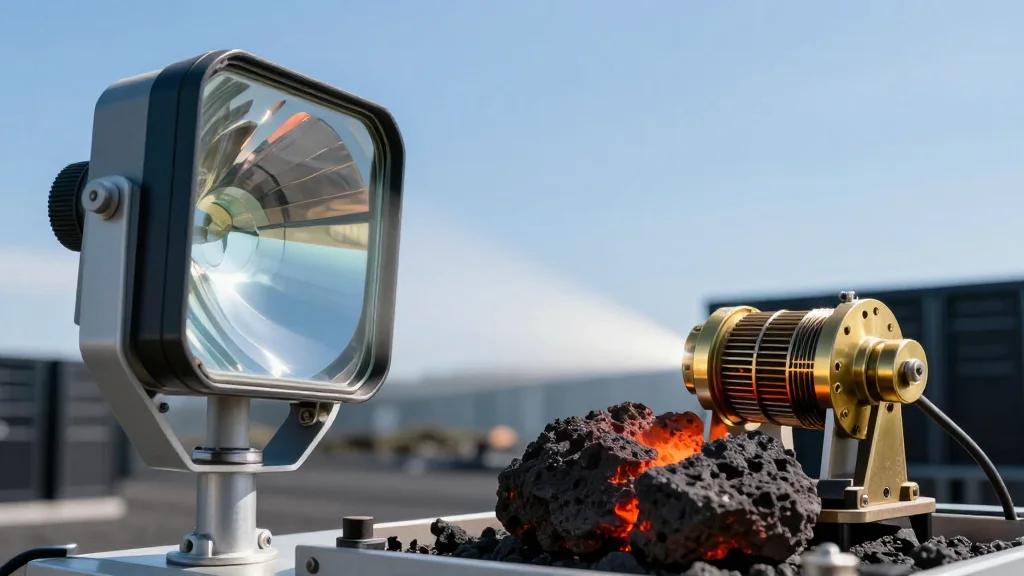 Fresnel Lens Heats Rocks, Drives Simple Stirling Generator