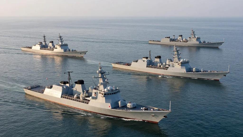Russian Corvette and Chinese Ships Track US Middle East Fleet
