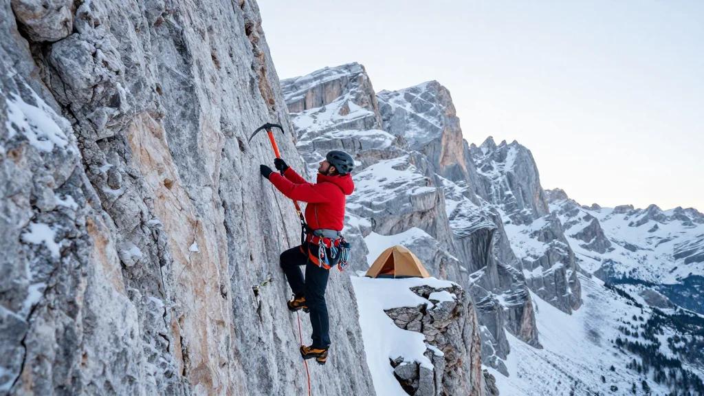 Climber Solos 17-Pitch Cima Grande North Face in Winter