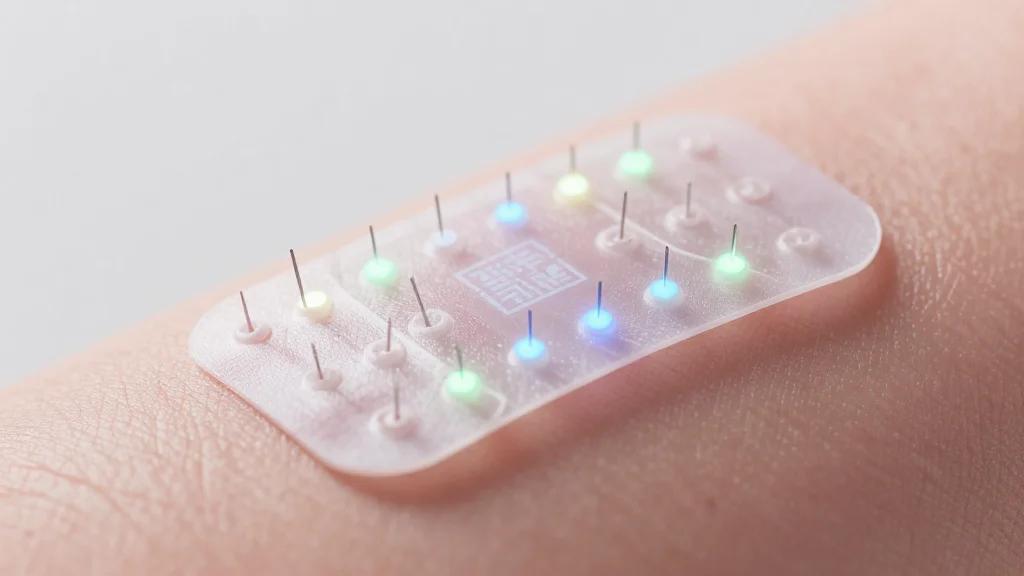 Fluorescent Microneedle Biosensors Turn Skin Biochemistry Into Scannable QR Codes