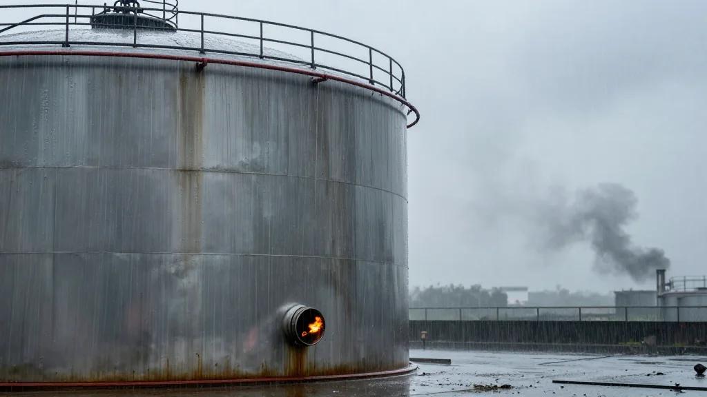 Drone Strike Sparks Oil Fire, Toxic Rain in Tuapse