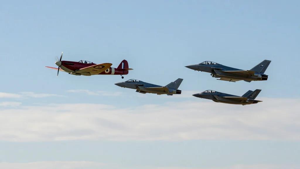 Spitfire Soars with Modern RAF Jets for 90th Anniversary
