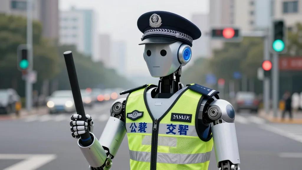 China Deploys First Humanoid Robot Traffic Cop