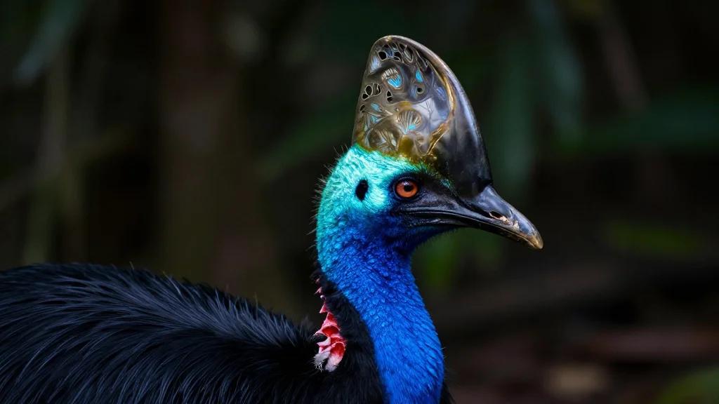 World’s Most Dangerous Bird Has Bizarre, Glowing Headgear