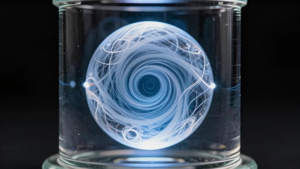 Atomic Spins Set Quantum Fluid in Motion