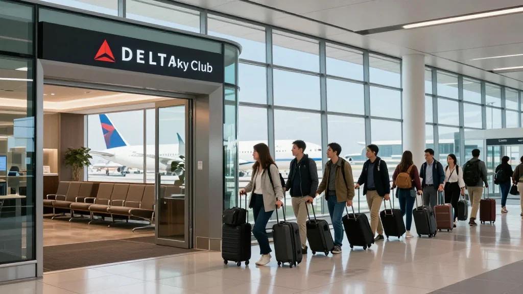 Delta Sky Clubs: Crowded Corridors, No Seats Inside