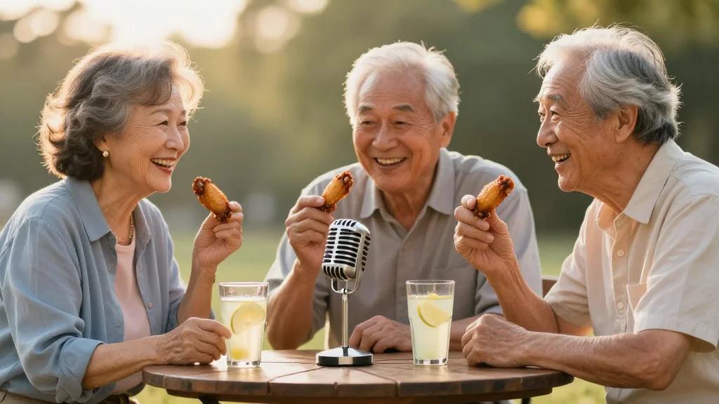 Elderly Stars Relive Their Glory Over Chicken Wings